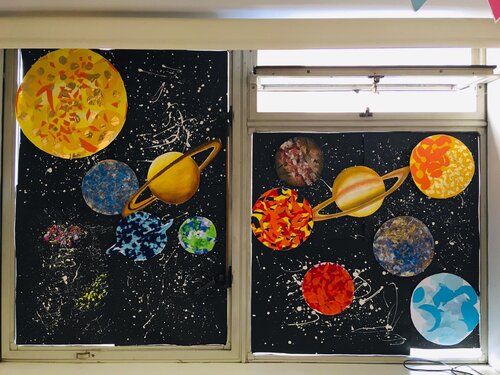 A collection of planets and stars within our solar system